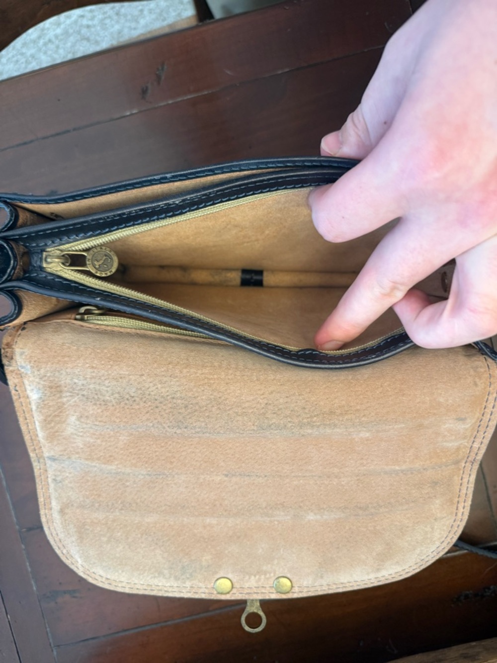 Vera Pelle genuine leather crossbody made in Italy - Picture 7 of 16